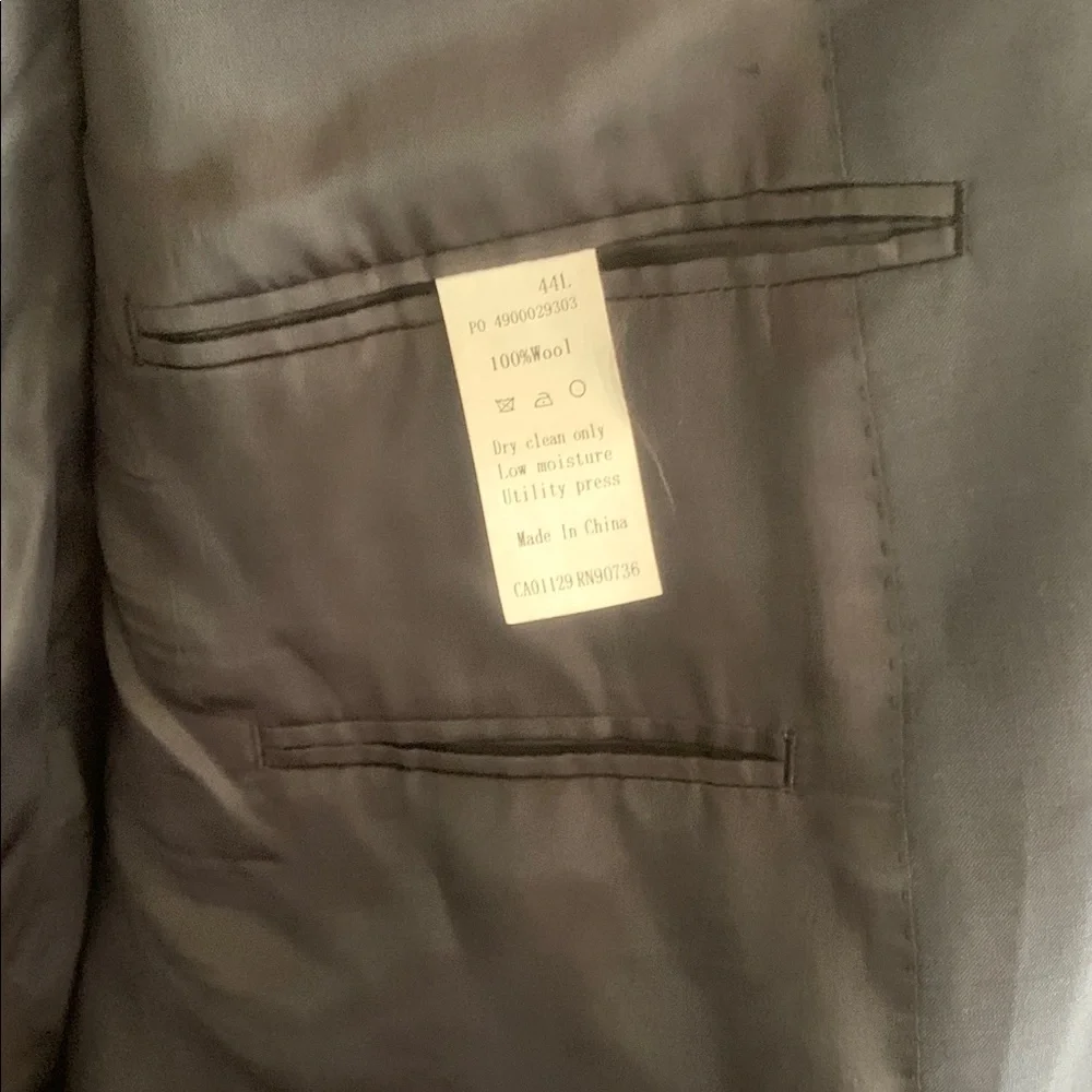 Calvin Klein Black Blazer 100% lightweight Wool 44L. - Picture 4 of 9